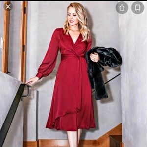 Burgundy Flowy dress NWT